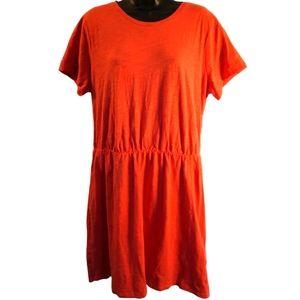 Old Navy Dress, women's XL, Orange Shirt Dress, 100% Cotton, Casual, Basic, Norm